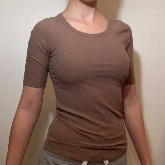 NWOT Frank & Oak Ribbed Top in Brown- Size XS - Picture 1 of 7